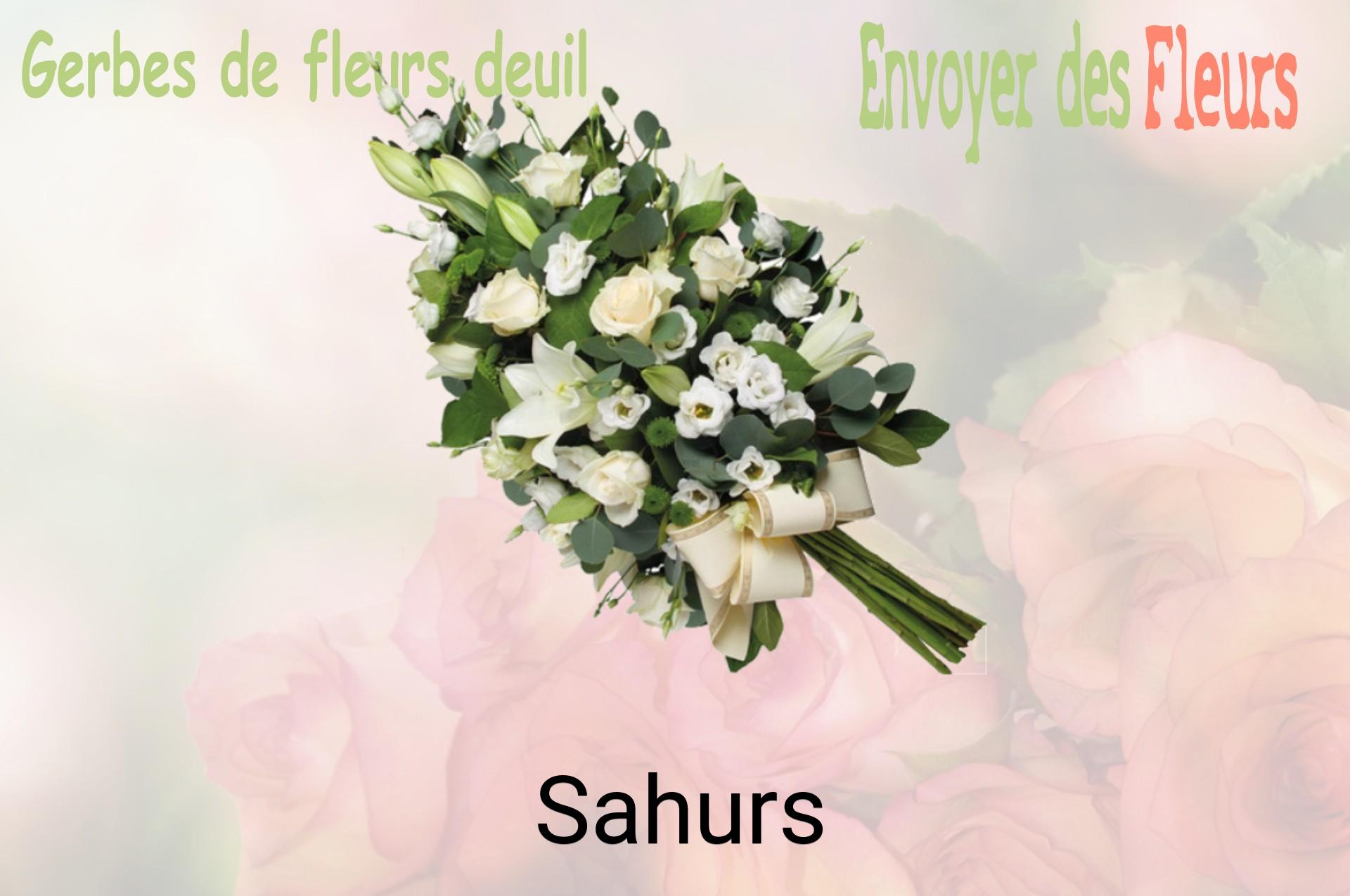 Gerbe de fleurs de deuil livrée à Sahurs